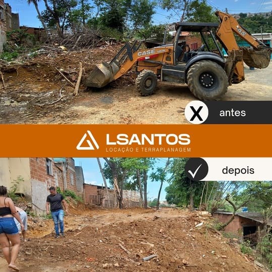 Obra de terraplanagem concluída pela LSantos no ES